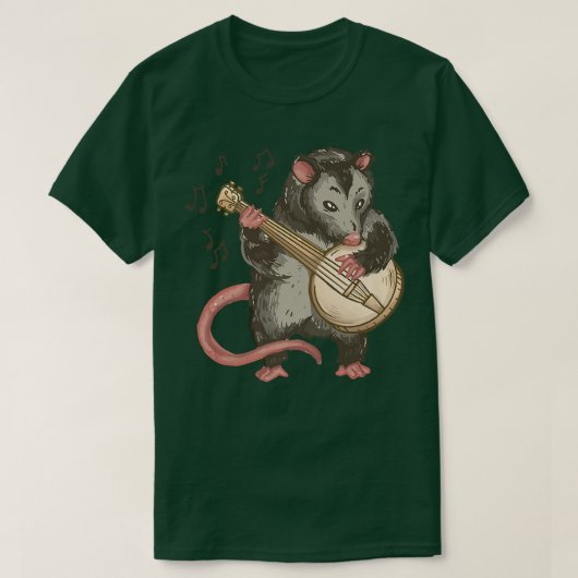 Possum Banjo Musical Instrument Musician T-shirt (Design voorkant)