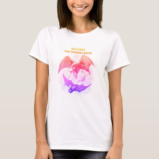 Possum Bats Rainbow in Women's T-Shirt (Voorkant)