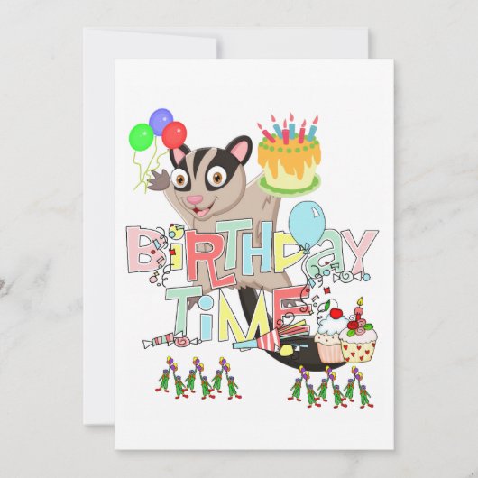 Possum Cake Gelukkige Verjaardag uitnodiging (Voorkant)