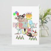 Possum Cake Gelukkige Verjaardag uitnodiging (Staand voorkant)