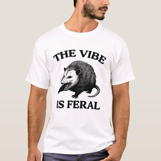 Possum De Vibe is Feral shirt, Funny Possum Meme T-shirt (Voorkant)