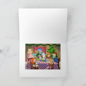 Possum Dinner-kerstkaart (wit) Feestdagen Kaart (Binnen)