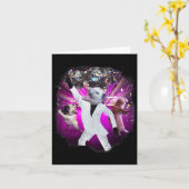 Possum discobal dansen kaart (Gele Bloem)
