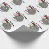 Possum Eat Trash Christmas Lights Merry Hissmass Cadeaupapier (Hoek)