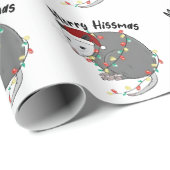 Possum Eat Trash Christmas Lights Merry Hissmass Cadeaupapier (Rol Hoek)