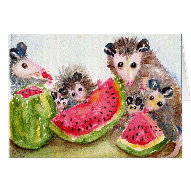 Possum Family Picnic (Voorkant Horizontaal)
