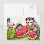 Possum Family Picnic Briefkaart (Voorkant / Achterkant)