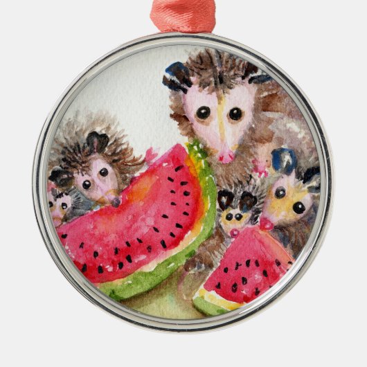 Possum Family Picnic Ornament (Voorkant)