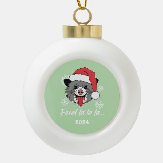 Possum Feral La La La Keramische Bal Ornament (Voorkant)