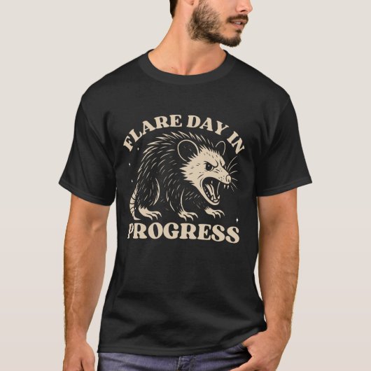 Possum Flare Day | Grappig sarcastisch opossum T-shirt (Voorkant)