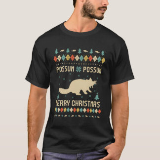 Possum Funny Ugly Sweater Retro voor Christus T-shirt