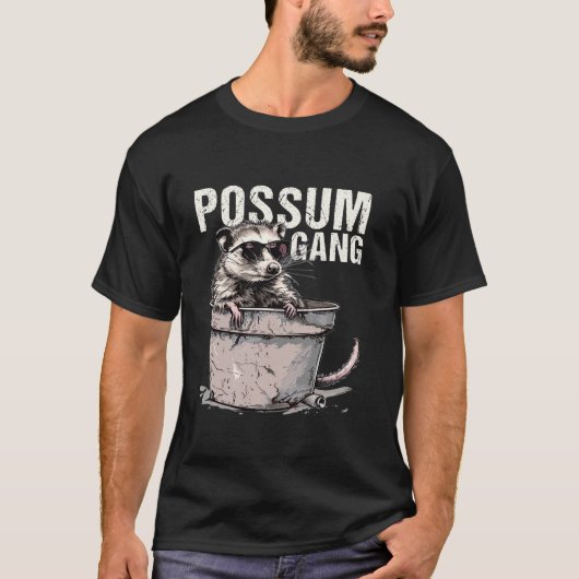 Possum Gang  Opossum Funny Meme Lange Mouw T-shirt (Voorkant)