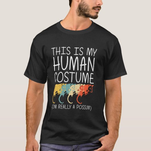 Possum Halloween Human Costume Marsupial Gamba Eas T-shirt (Voorkant)