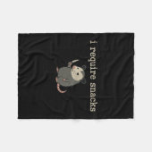 Possum Ik heb snacks nodig Fleece Deken (Voorkant (Horizontaal))
