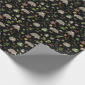 Possum in a Berry Field in Black Cadeaupapier (Hoek)