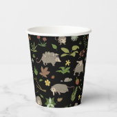 Possum in a Berry Field in Black Papieren Bekers (Achterkant)