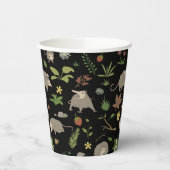 Possum in a Berry Field in Black Papieren Bekers (Links)