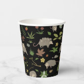 Possum in a Berry Field in Black Papieren Bekers (Voorkant)