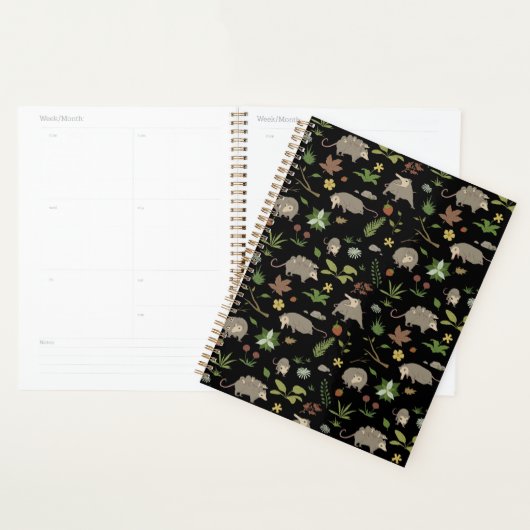 Possum in a Berry Field in Black Planner (Display)