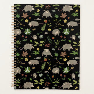 Possum in a Berry Field in Black Planner