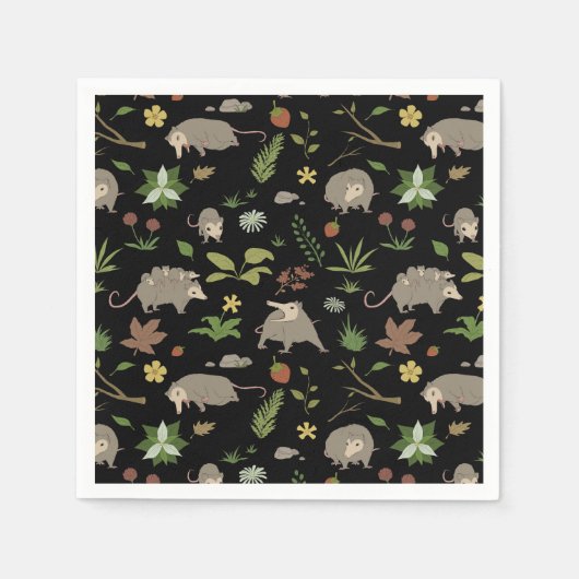 Possum in a Berry Field in Black Servet (Voorkant)