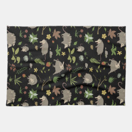 Possum in a Berry Field in Black Theedoek