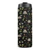 Possum in a Berry Field in Black Thermosbeker (Voorkant)