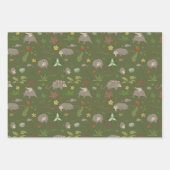 Possum in a Berry Field in Green Inpakpapier Vel (Voorkant 3)