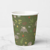 Possum in a Berry Field in Green Papieren Bekers (Links)