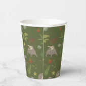 Possum in a Berry Field in Green Papieren Bekers (Rechts)