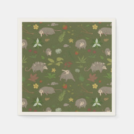 Possum in a Berry Field in Green Servet