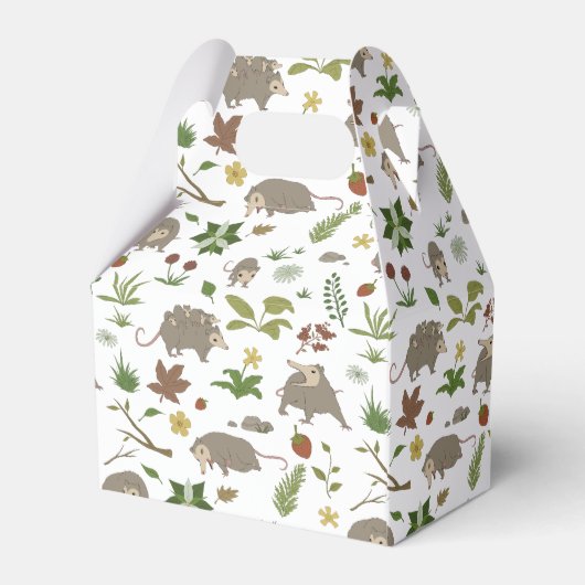 Possum in a Berry Field in White Bedankdoosjes (Achterkant)