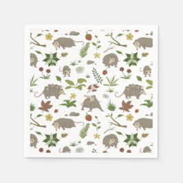 Possum in a Berry Field in White Servet