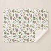 Possum in a Berry Field in White Sherpa Deken (Voorkant (horizontaal))