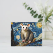 Possum in de Sterrennacht Briefkaart (Staand voorkant)