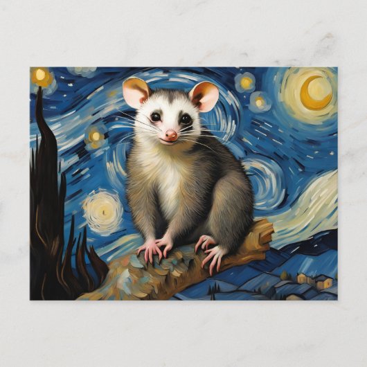 Possum in de Sterrennacht Briefkaart (Voorkant)