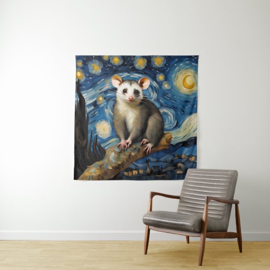 Possum in de Sterrennacht Wandkleed (In situ)
