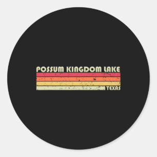 Possum Kingdom Lake Texas Grappig Vissen Kamperen  Ronde Sticker