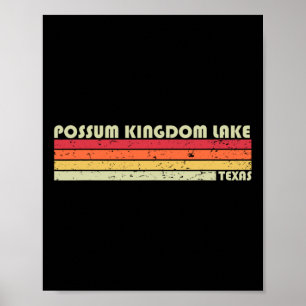 Possum Kingdom Lake Texas Grappige Vissen Camping Poster