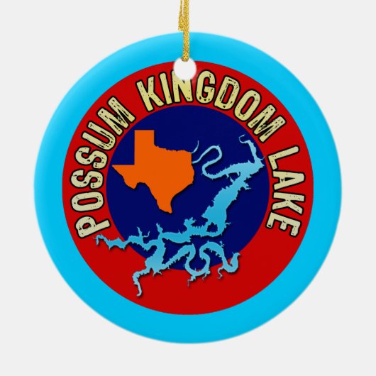 Possum Kingdom Lake, Texas Keramisch Ornament (Achterkant)