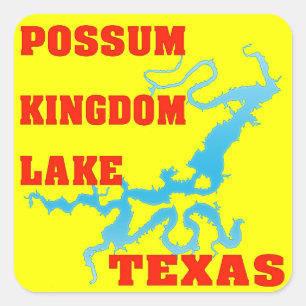 Possum Kingdom Lake, Texas Vierkante Sticker