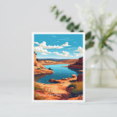 Possum Kingdom Lake vintage reisillustratie Briefkaart (Staand voorkant)