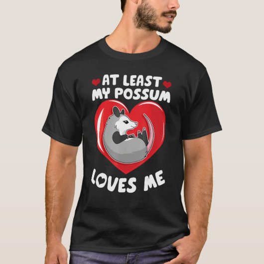 Possum Love Red Valentijn Heart Opossum Possum T-shirt (Voorkant)