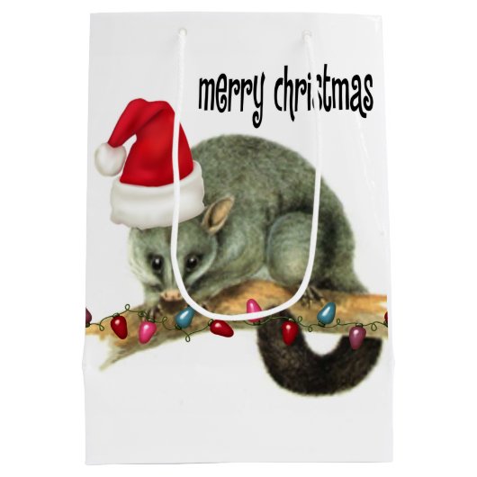 Possum Merry kerstcadeautassen Medium Cadeauzakje (Achterkant)