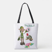 Possum Merry Kerstmis Canvas tassen Elf (Achterkant)