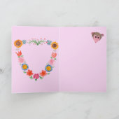 Possum met Flowers Valentijnse Card Kaart (Binnen)