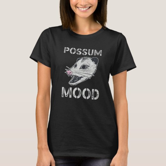 Possum Mood Garbage Cans Trash Opossum T-shirt (Voorkant)