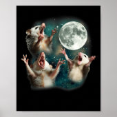 Possum Moon 3 Opossum Grappige Rare Vervloekte Mem Poster (Voorkant)
