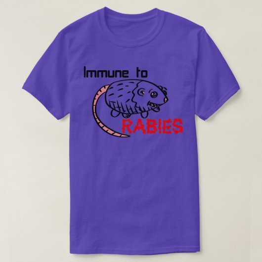 Possum NatNatural Immune to Rabies T-shirt (Design voorkant)