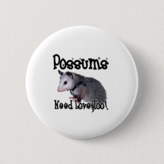 "Possum needs Love!" button (Voorkant)